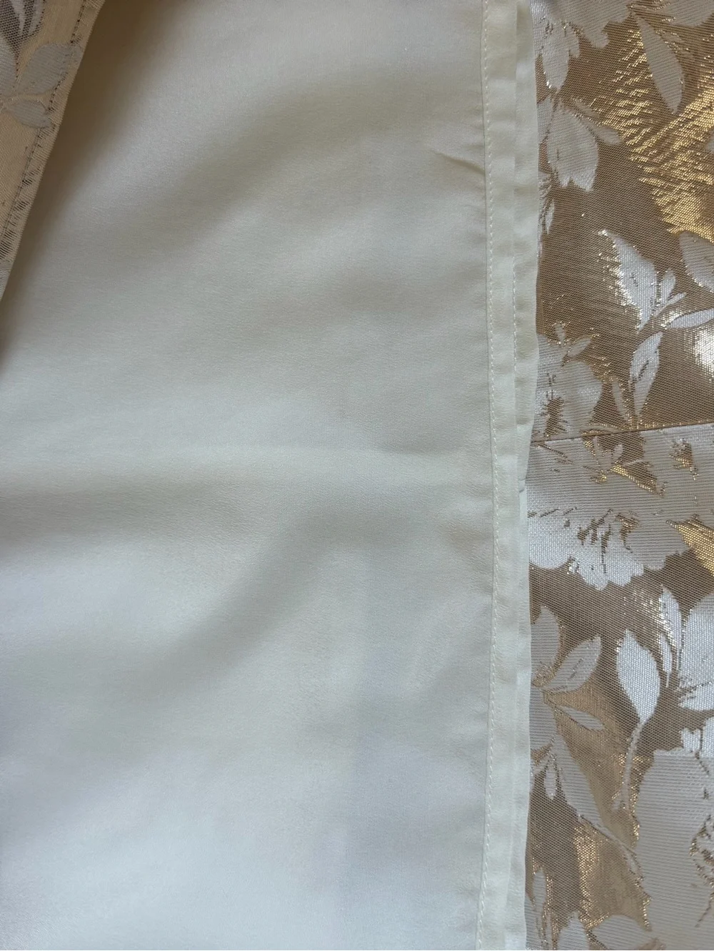 J.Crew Jacquard Puff-Sleeve Top Ivory Gold